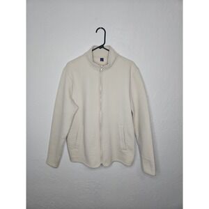 Womens Sz Large Go-Dry Full Zip Jacket Sweatshirt Mock Neck Athileisure Capsule